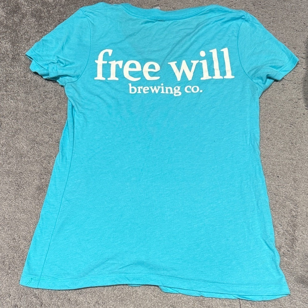 Next Level Apparel Turquoise V-Neck Tee - Picture 3 of 3